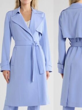 NWT Theory Oaklane Admiral Coat in Grotto Light Purple/Blue Size Small